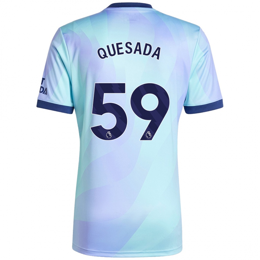 Kinderen Elián Quesada #59 Aqua Thuisshirt Derde Tenue 2024/25 T-Shirt