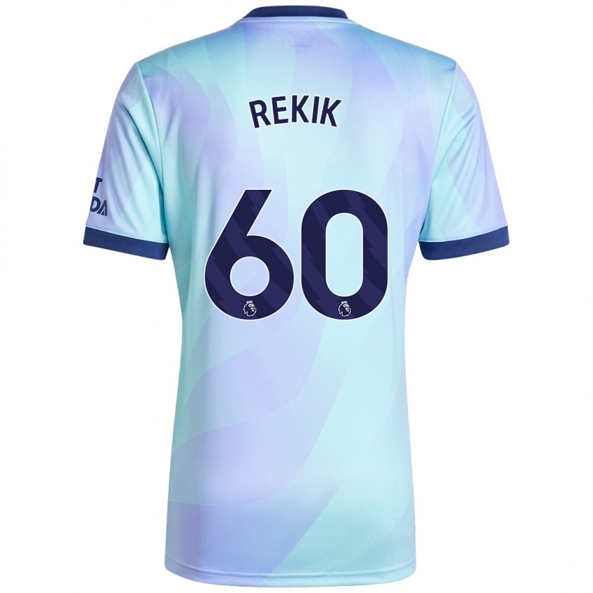 Kinderen Omar Rekik #60 Aqua Thuisshirt Derde Tenue 2024/25 T-Shirt