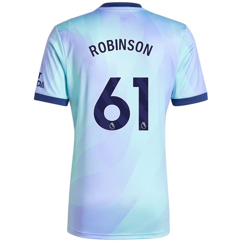 Kinderen Josh Robinson #61 Aqua Thuisshirt Derde Tenue 2024/25 T-Shirt