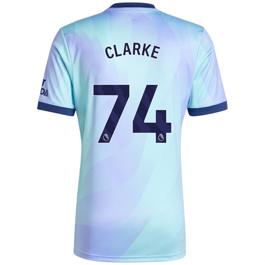 Kinderen Brayden Clarke #74 Aqua Thuisshirt Derde Tenue 2024/25 T-Shirt