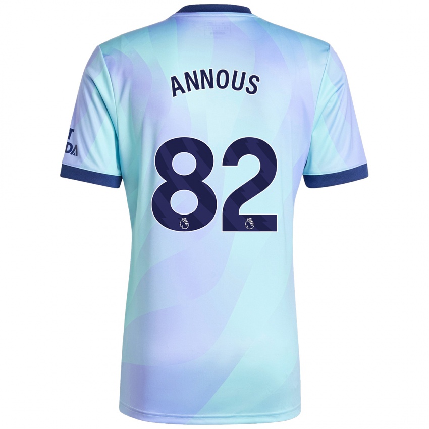 Kinderen Andre Annous #82 Aqua Thuisshirt Derde Tenue 2024/25 T-Shirt