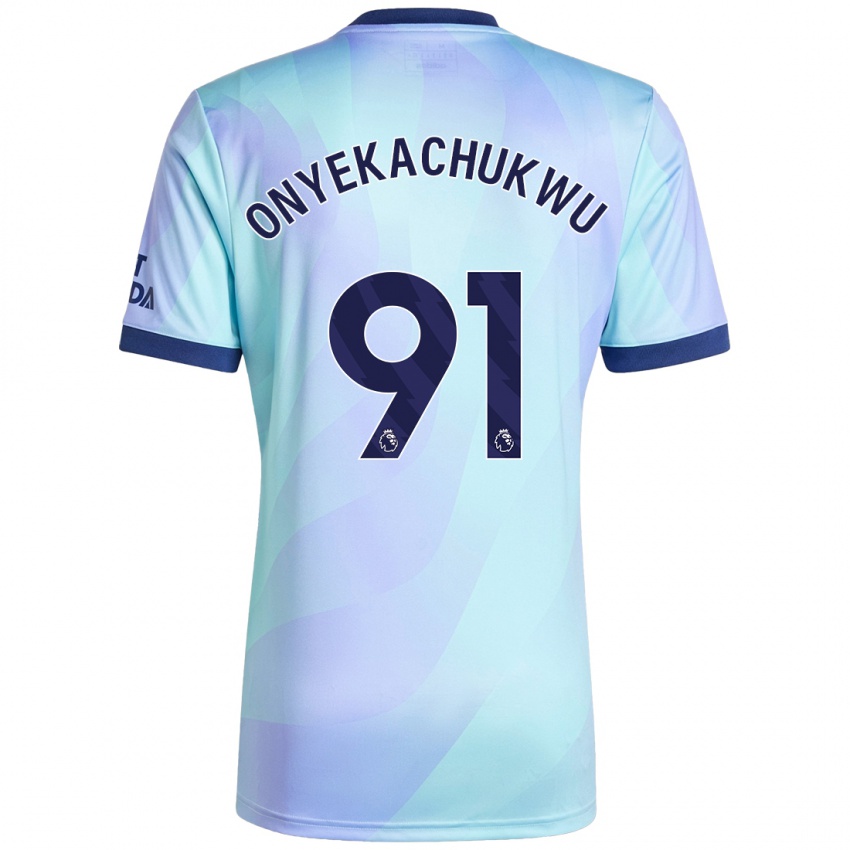 Kinderen Samuel Onyekachukwu #91 Aqua Thuisshirt Derde Tenue 2024/25 T-Shirt