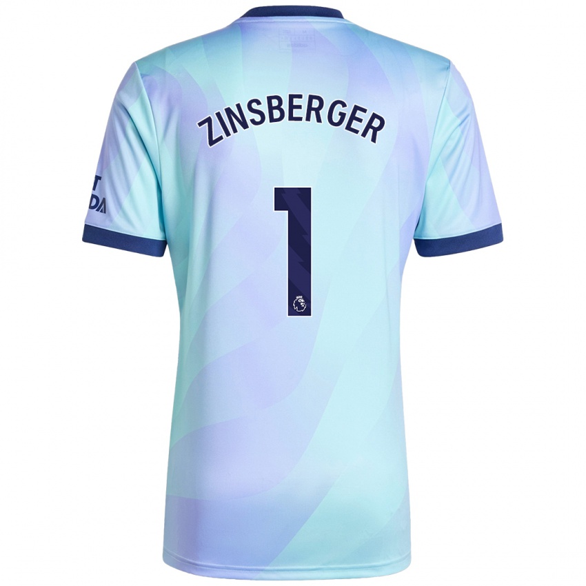 Kinderen Manuela Zinsberger #1 Aqua Thuisshirt Derde Tenue 2024/25 T-Shirt