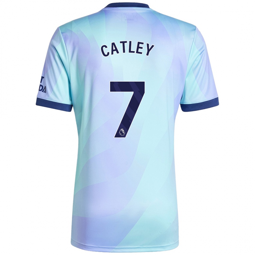 Kinderen Stephanie Catley #7 Aqua Thuisshirt Derde Tenue 2024/25 T-Shirt