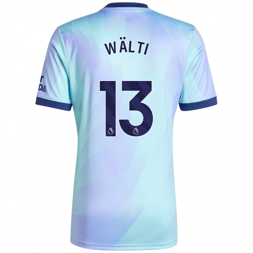 Kinderen Lia Wälti #13 Aqua Thuisshirt Derde Tenue 2024/25 T-Shirt