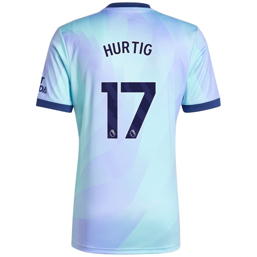 Kinderen Lina Hurtig #17 Aqua Thuisshirt Derde Tenue 2024/25 T-Shirt