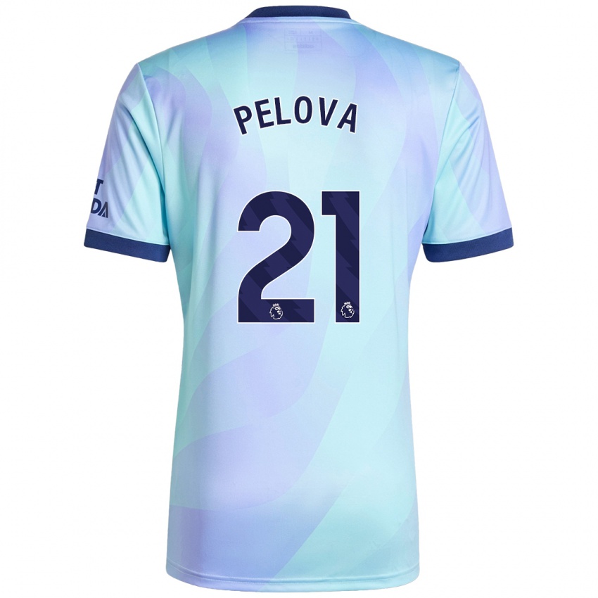 Kinderen Victoria Pelova #21 Aqua Thuisshirt Derde Tenue 2024/25 T-Shirt