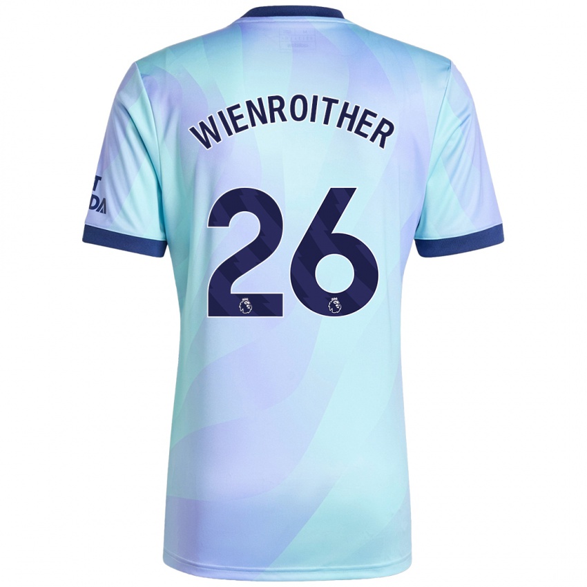 Kinderen Laura Wienroither #26 Aqua Thuisshirt Derde Tenue 2024/25 T-Shirt