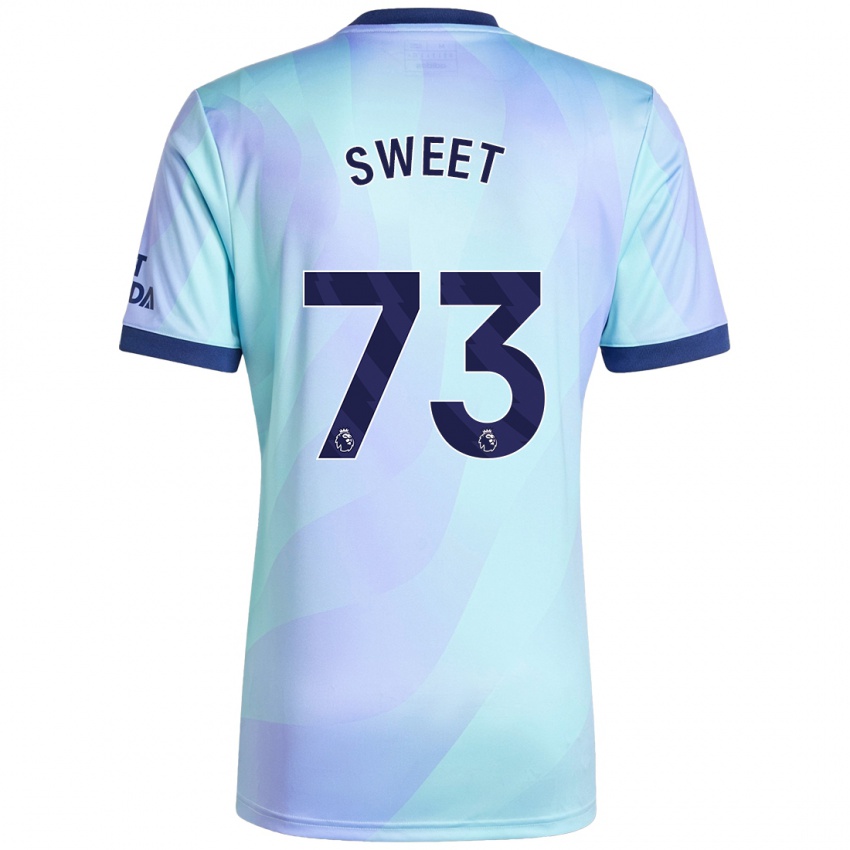 Kinderen James Sweet #73 Aqua Thuisshirt Derde Tenue 2024/25 T-Shirt