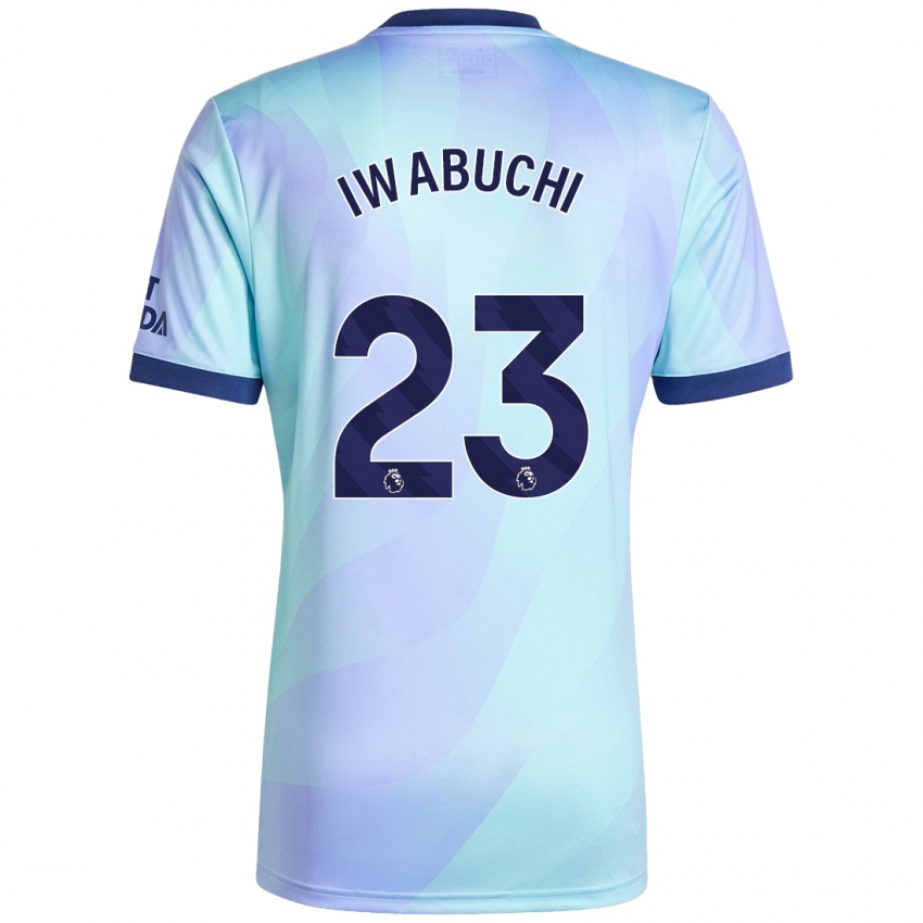 Kinderen Mana Iwabuchi #23 Aqua Thuisshirt Derde Tenue 2024/25 T-Shirt