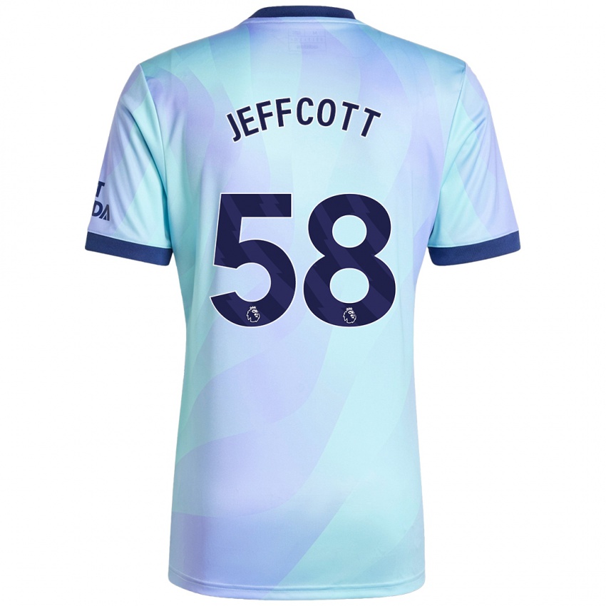 Kinderen Henry Jeffcott #58 Aqua Thuisshirt Derde Tenue 2024/25 T-Shirt