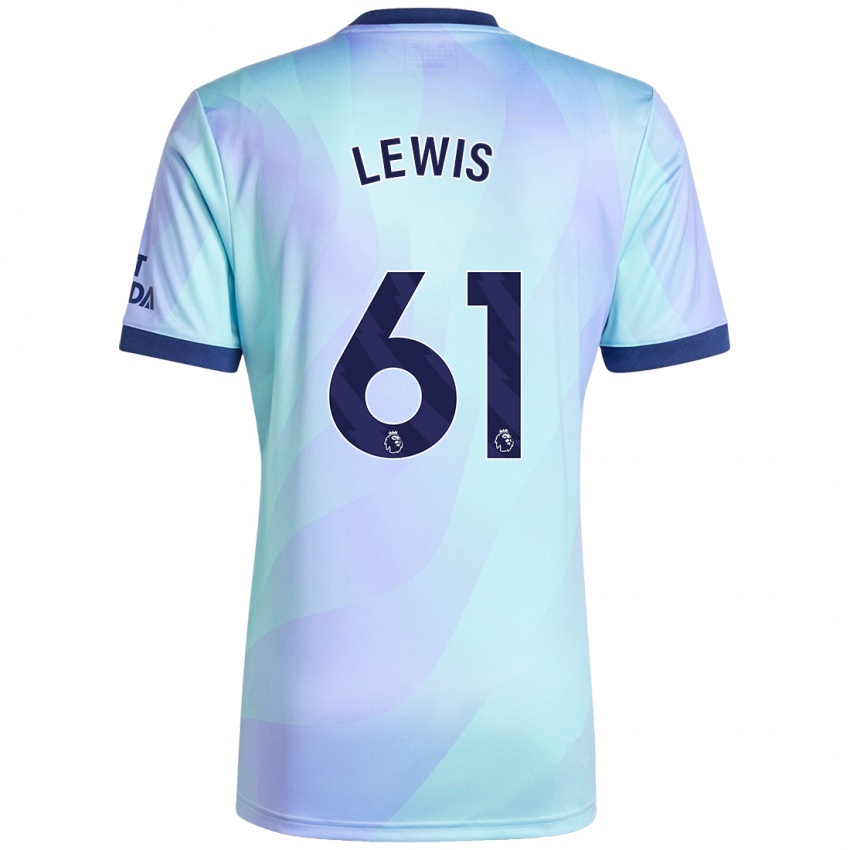 Kinderen George Lewis #61 Aqua Thuisshirt Derde Tenue 2024/25 T-Shirt