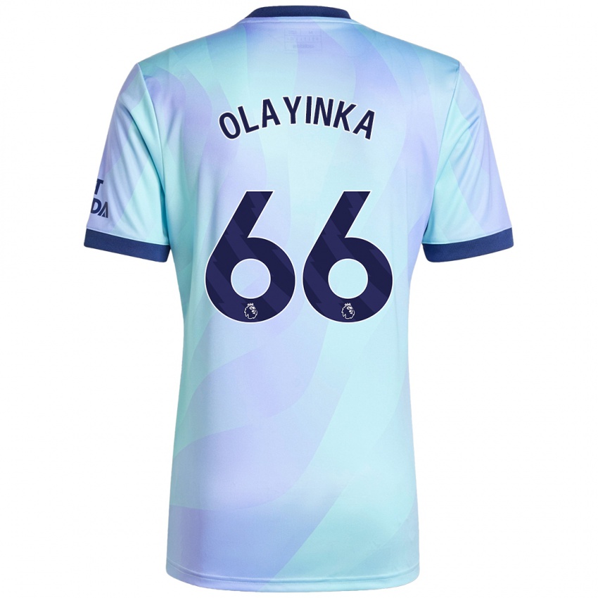 Kinderen James Olayinka #66 Aqua Thuisshirt Derde Tenue 2024/25 T-Shirt