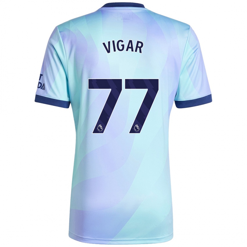 Kinderen Billy Vigar #77 Aqua Thuisshirt Derde Tenue 2024/25 T-Shirt