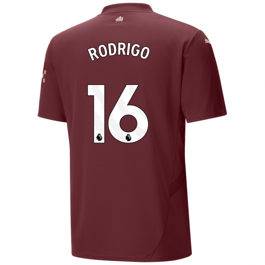 Kinderen Rodrigo Hernandez #16 Kastanjebruin Thuisshirt Derde Tenue 2024/25 T-Shirt