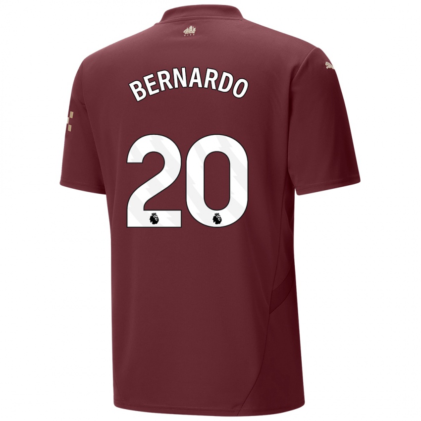 Kinderen Bernardo Silva #20 Kastanjebruin Thuisshirt Derde Tenue 2024/25 T-Shirt