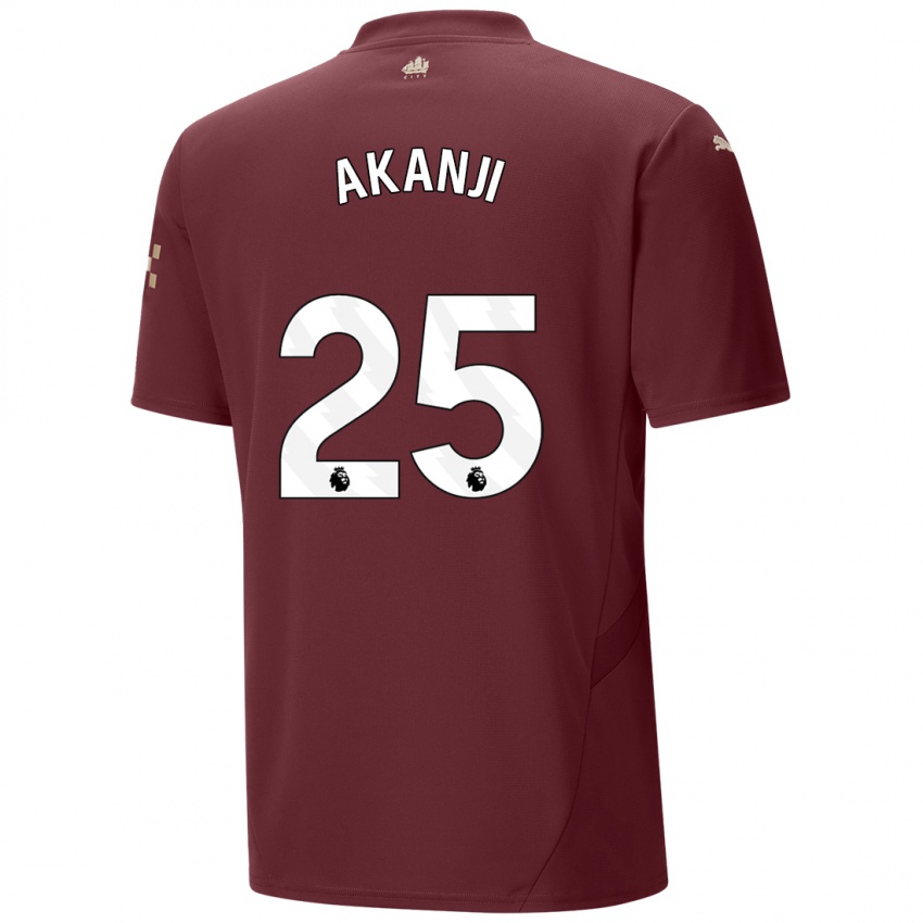 Kinderen Manuel Akanji #25 Kastanjebruin Thuisshirt Derde Tenue 2024/25 T-Shirt