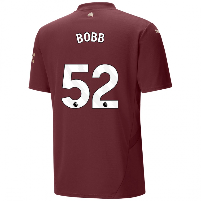 Kinderen Oscar Bobb #52 Kastanjebruin Thuisshirt Derde Tenue 2024/25 T-Shirt