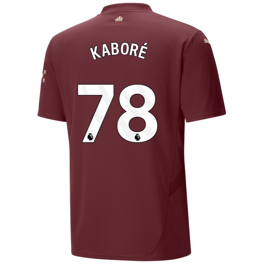 Kinderen Issa Kabore #78 Kastanjebruin Thuisshirt Derde Tenue 2024/25 T-Shirt