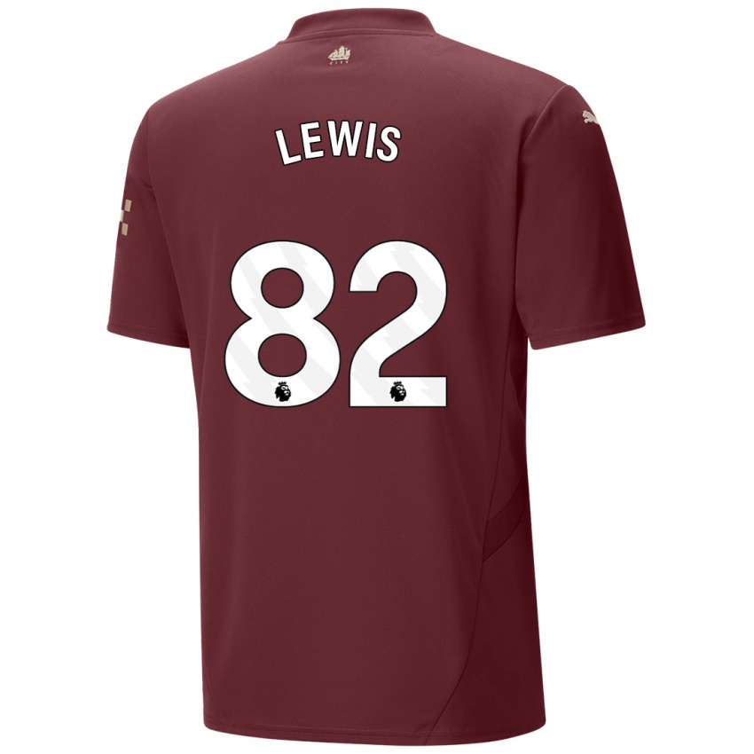 Kinderen Rico Lewis #82 Kastanjebruin Thuisshirt Derde Tenue 2024/25 T-Shirt