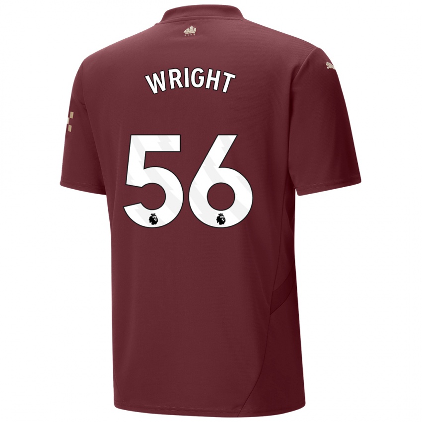 Kinderen Jacob Wright #56 Kastanjebruin Thuisshirt Derde Tenue 2024/25 T-Shirt