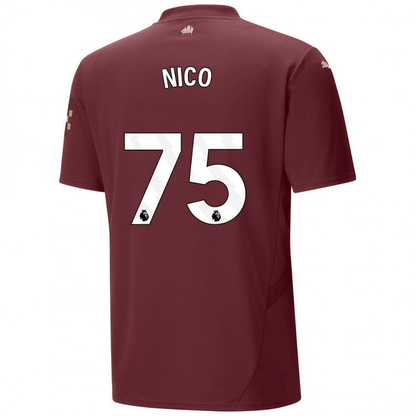 Kinderen Nico O'reilly #75 Kastanjebruin Thuisshirt Derde Tenue 2024/25 T-Shirt