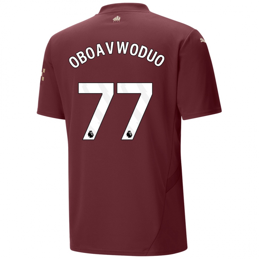 Kinderen Justin Oboavwoduo #77 Kastanjebruin Thuisshirt Derde Tenue 2024/25 T-Shirt