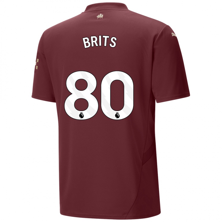 Kinderen Spike Brits #80 Kastanjebruin Thuisshirt Derde Tenue 2024/25 T-Shirt