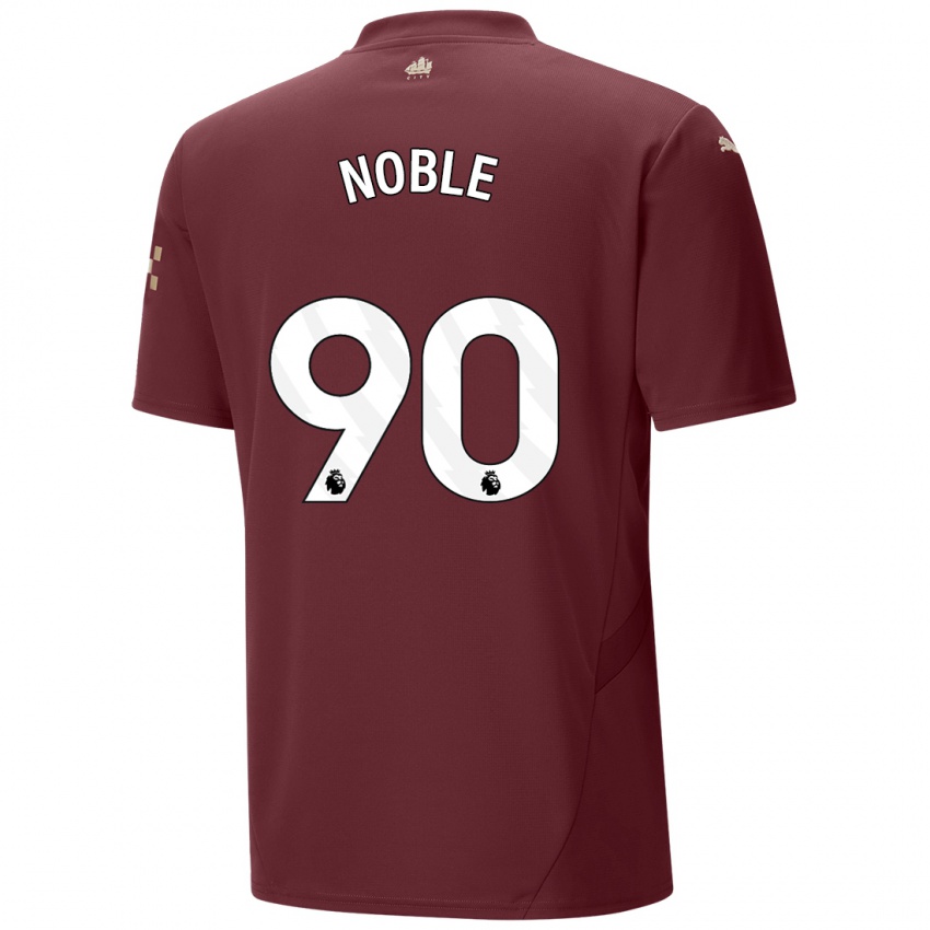 Kinderen Kian Noble #90 Kastanjebruin Thuisshirt Derde Tenue 2024/25 T-Shirt