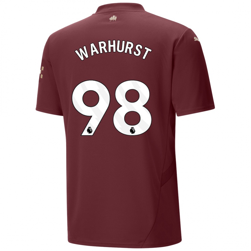 Kinderen Matthew Warhurst #98 Kastanjebruin Thuisshirt Derde Tenue 2024/25 T-Shirt