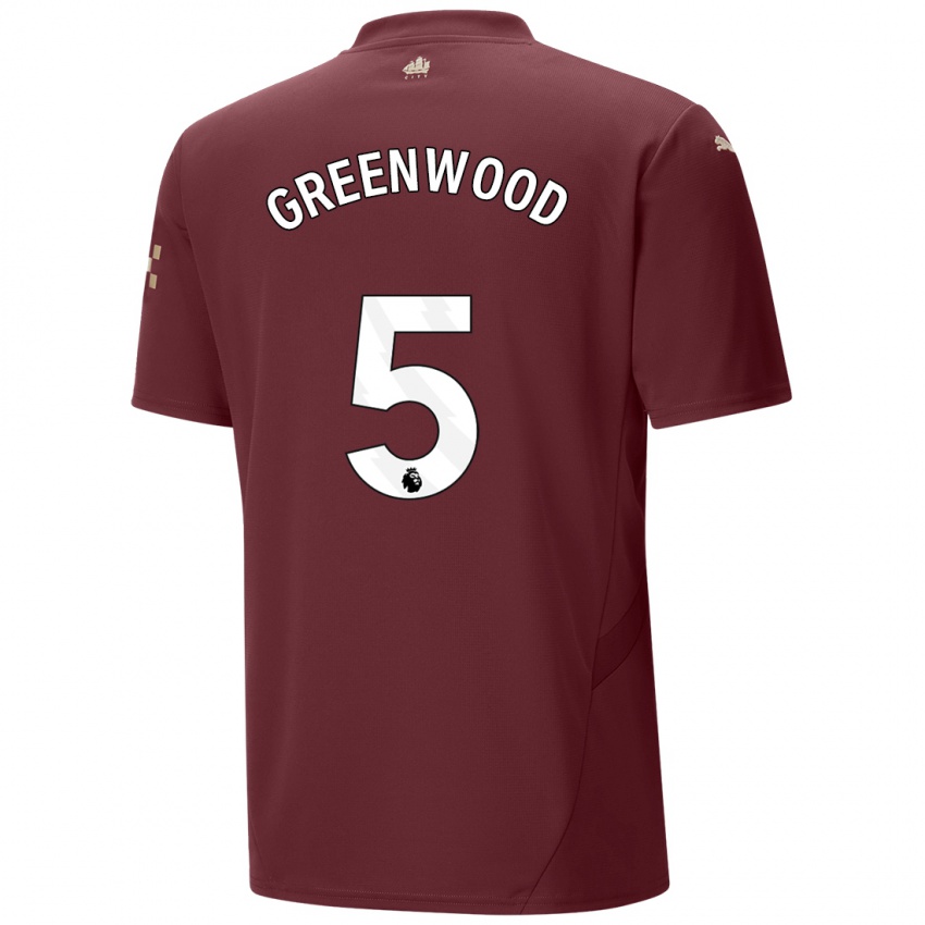 Kinderen Alex Greenwood #5 Kastanjebruin Thuisshirt Derde Tenue 2024/25 T-Shirt