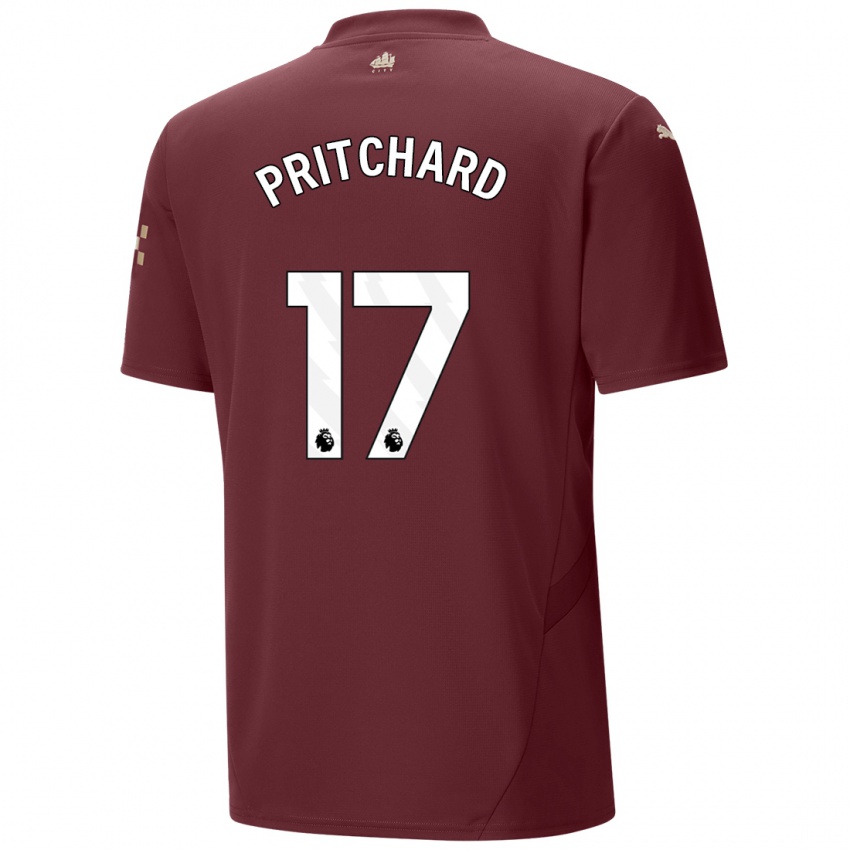 Kinderen Poppy Pritchard #17 Kastanjebruin Thuisshirt Derde Tenue 2024/25 T-Shirt