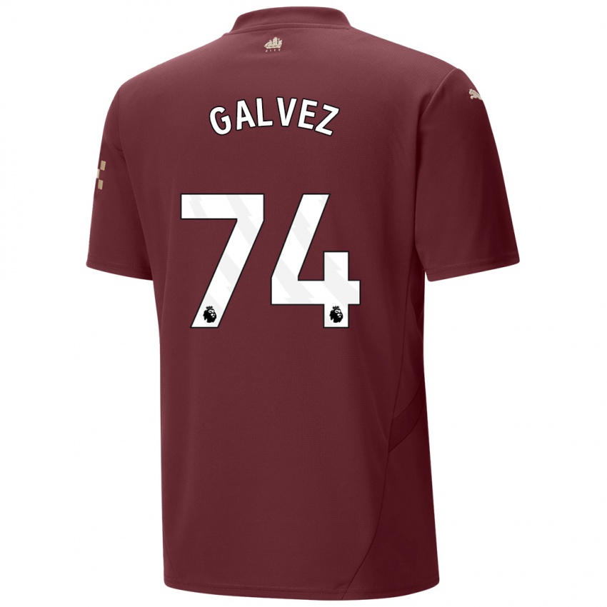 Kinderen Tomas Galvez #74 Kastanjebruin Thuisshirt Derde Tenue 2024/25 T-Shirt