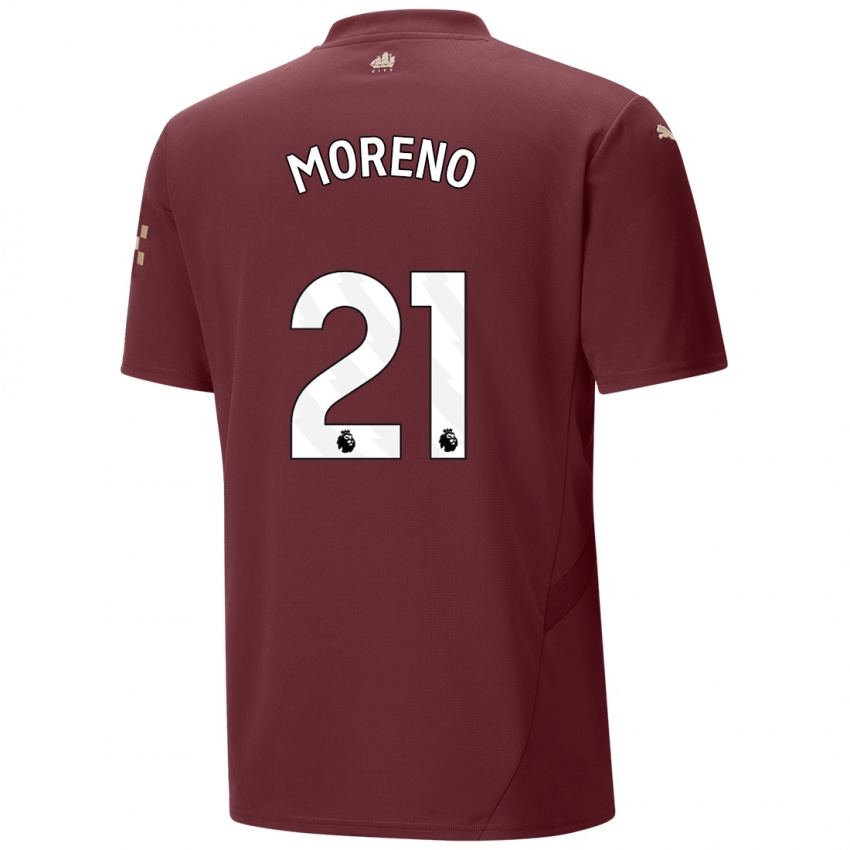 Kinderen Marlos Moreno #21 Kastanjebruin Thuisshirt Derde Tenue 2024/25 T-Shirt