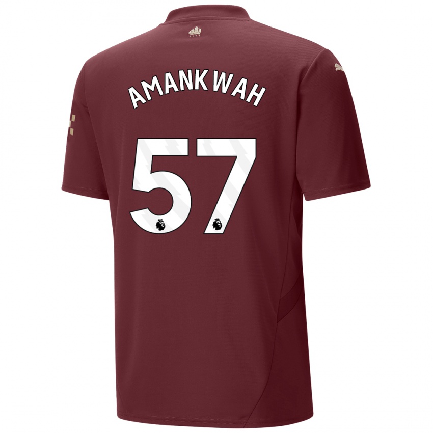 Kinderen Yeboah Amankwah #57 Kastanjebruin Thuisshirt Derde Tenue 2024/25 T-Shirt