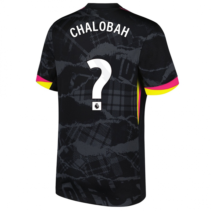 Kinderen Trevoh Chalobah #0 Zwartroze Thuisshirt Derde Tenue 2024/25 T-Shirt