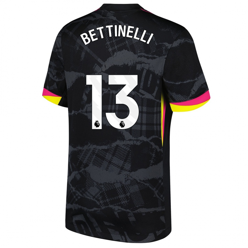 Kinderen Marcus Bettinelli #13 Zwartroze Thuisshirt Derde Tenue 2024/25 T-Shirt