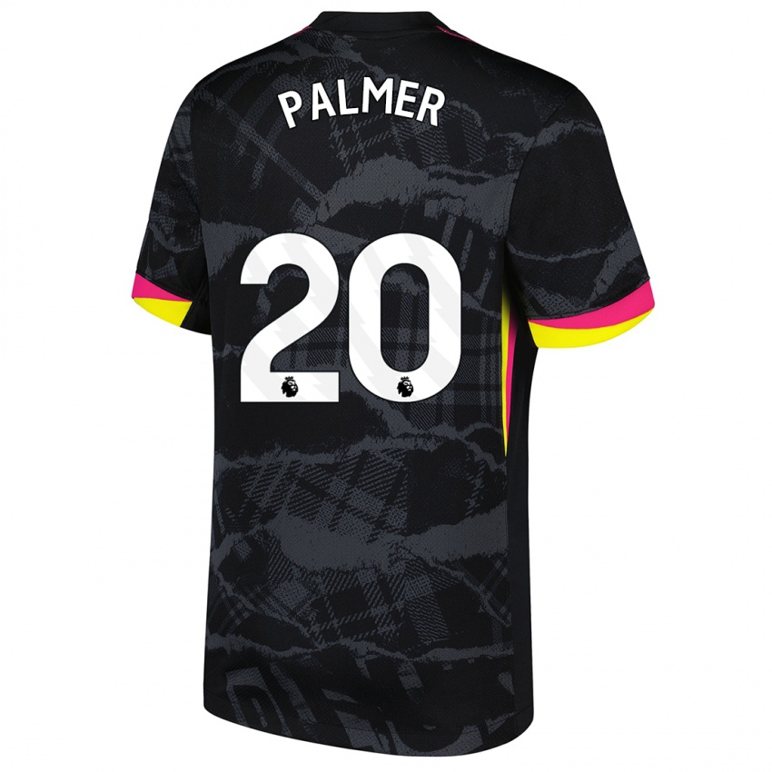 Kinderen Cole Palmer #20 Zwartroze Thuisshirt Derde Tenue 2024/25 T-Shirt