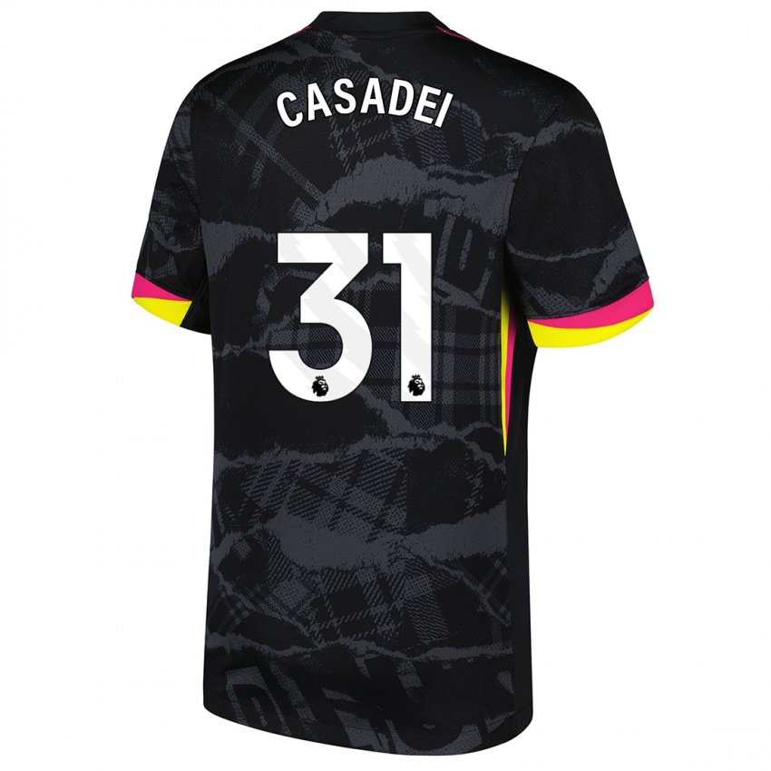 Kinderen Cesare Casadei #31 Zwartroze Thuisshirt Derde Tenue 2024/25 T-Shirt