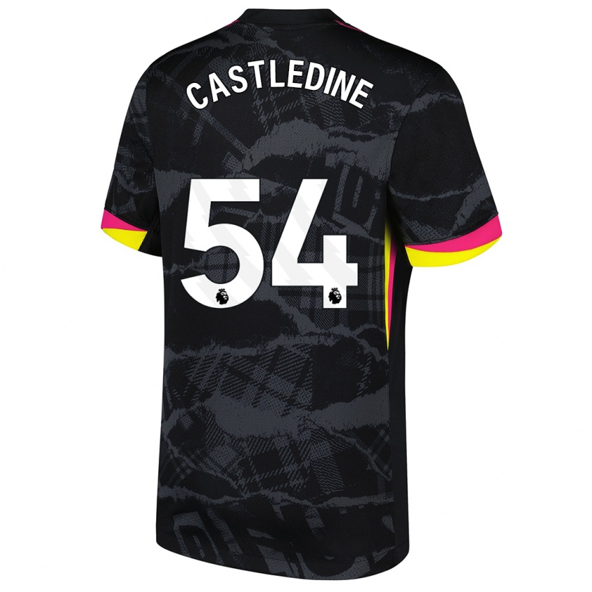 Kinderen Leo Castledine #54 Zwartroze Thuisshirt Derde Tenue 2024/25 T-Shirt