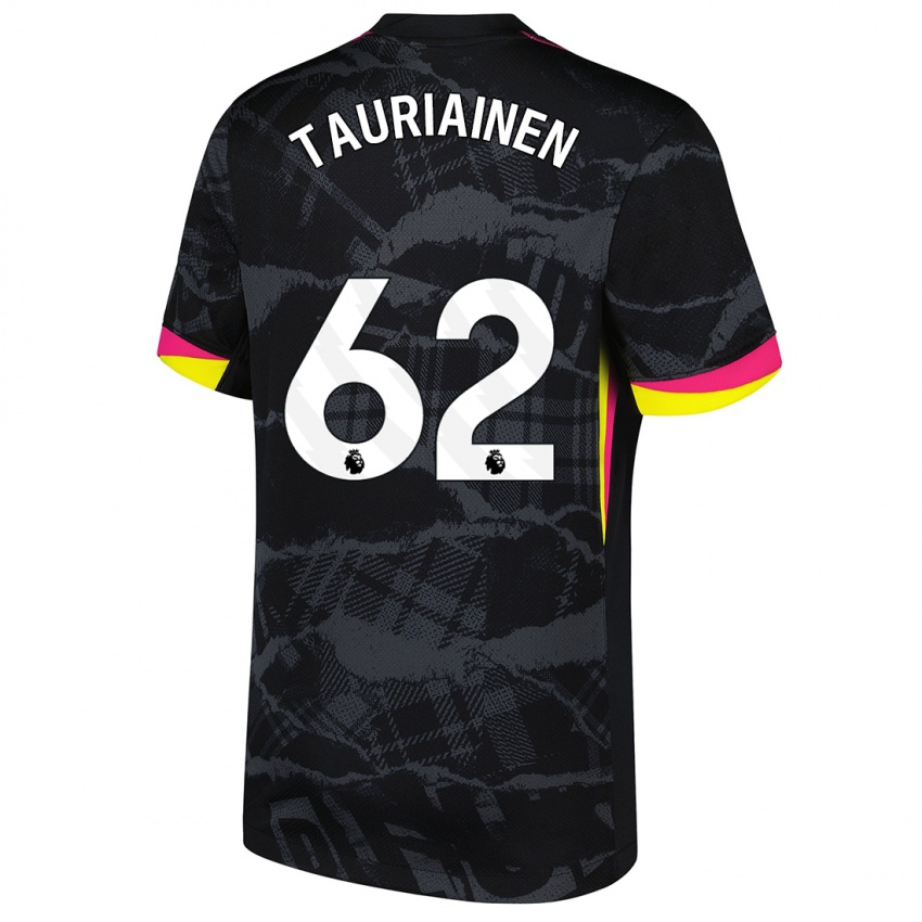 Kinderen Jimi Tauriainen #62 Zwartroze Thuisshirt Derde Tenue 2024/25 T-Shirt