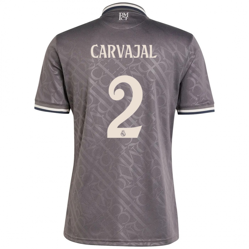 Kinderen Daniel Carvajal #2 Houtskool Thuisshirt Derde Tenue 2024/25 T-Shirt