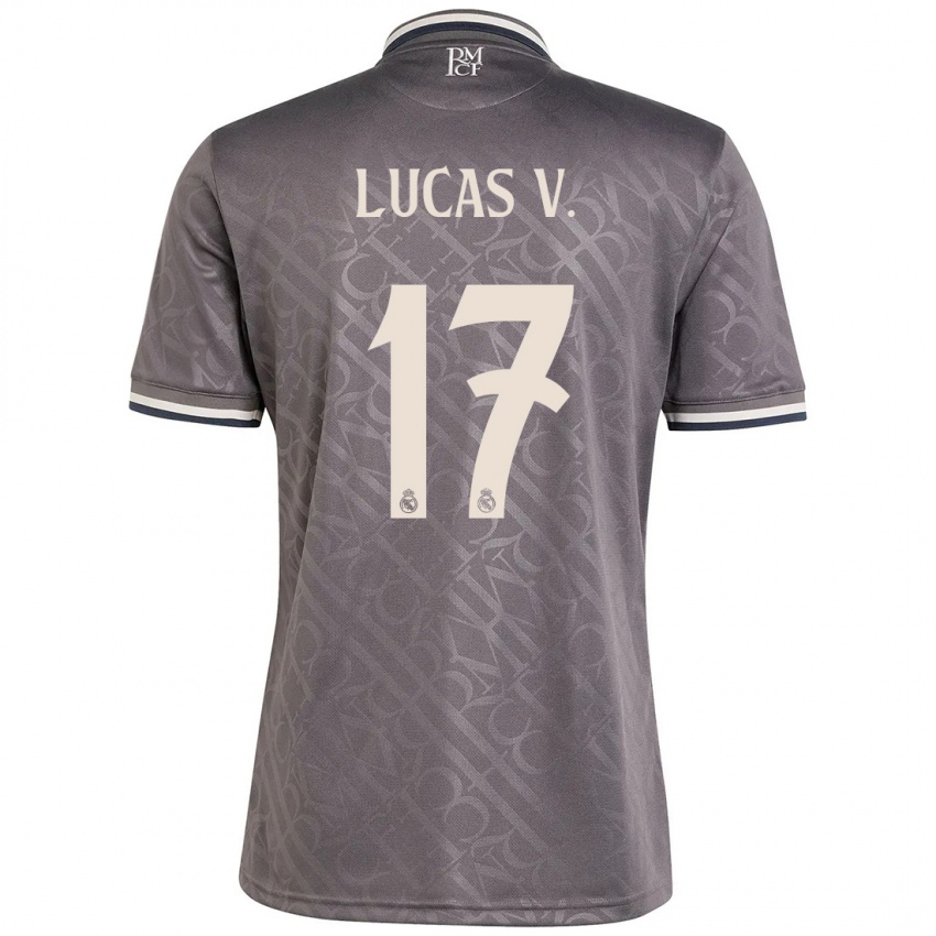 Kinderen Lucas Vazquez #17 Houtskool Thuisshirt Derde Tenue 2024/25 T-Shirt