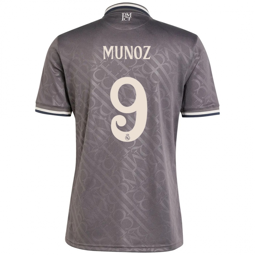 Kinderen Victor Munoz #9 Houtskool Thuisshirt Derde Tenue 2024/25 T-Shirt