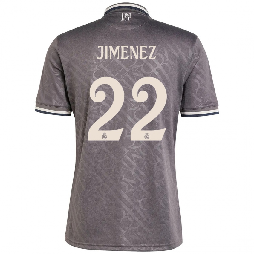 Kinderen David Jimenez #22 Houtskool Thuisshirt Derde Tenue 2024/25 T-Shirt