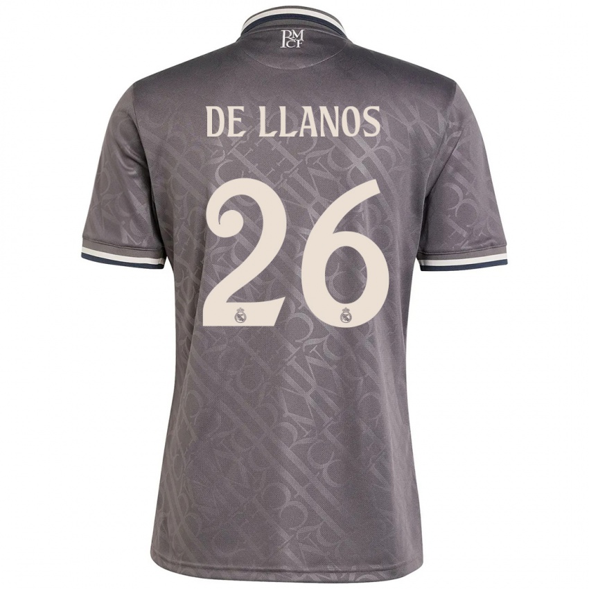 Kinderen Hugo De Llanos #26 Houtskool Thuisshirt Derde Tenue 2024/25 T-Shirt