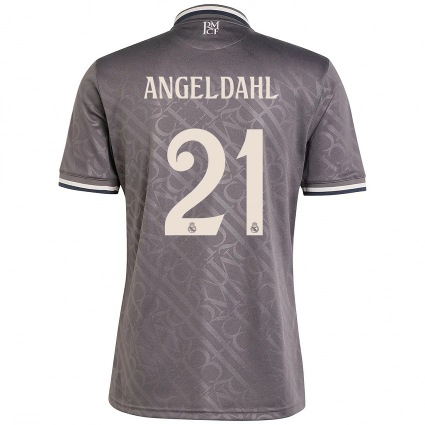 Kinderen Filippa Angeldahl #21 Houtskool Thuisshirt Derde Tenue 2024/25 T-Shirt