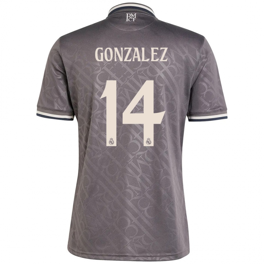 Kinderen David Gonzalez #14 Houtskool Thuisshirt Derde Tenue 2024/25 T-Shirt