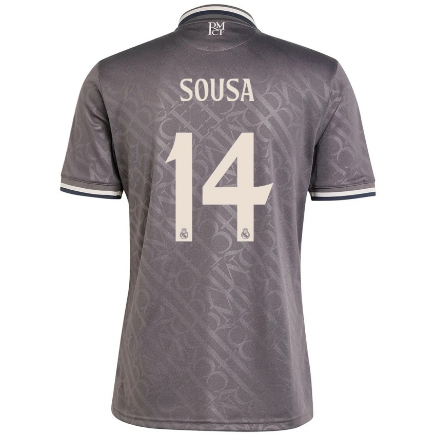 Kinderen Kathellen Sousa #14 Houtskool Thuisshirt Derde Tenue 2024/25 T-Shirt