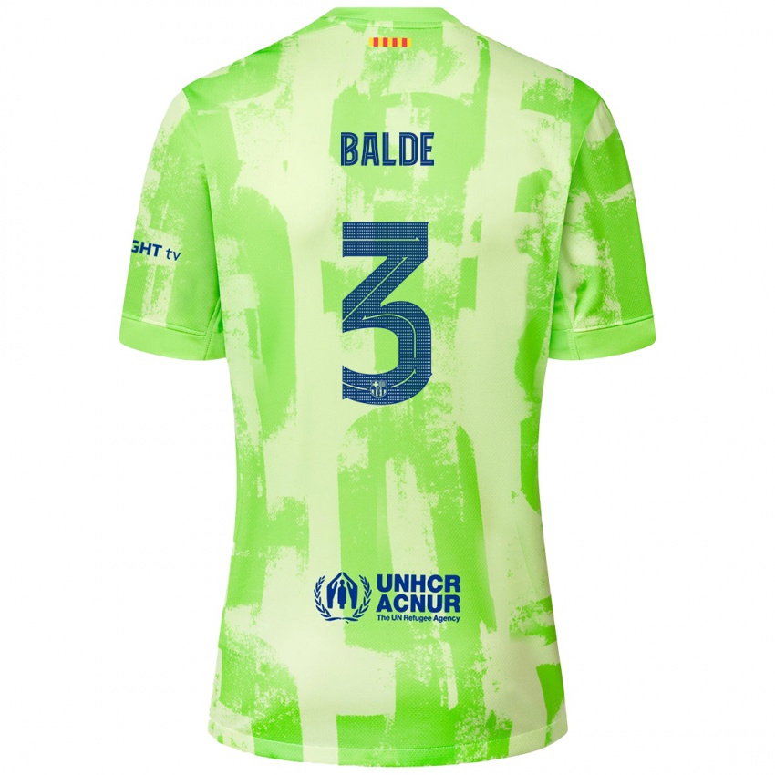 Kinderen Alejandro Balde #3 Limoen Thuisshirt Derde Tenue 2024/25 T-Shirt